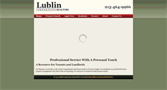 Desktop Screenshot of lublinpropertymanagement.com